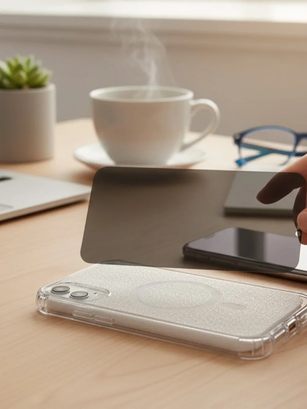 Clear Magnetic Phone Case w/ Screen Protector